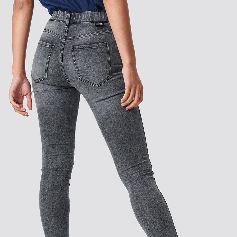 Dr Denim Gray Skinny Raw Hem Jeans Size Small